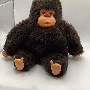 VINTAGE 10" GILROY BROWN THUMB & TOE SUCKING GORILLA STUFFED ANIMAL TOY plush